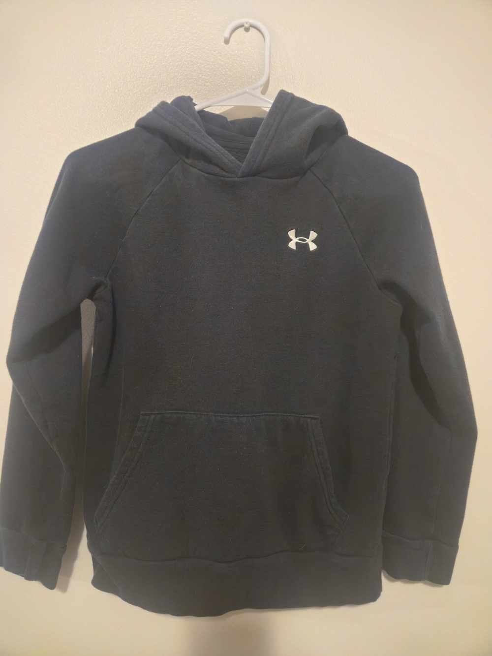 Under Armour Kids Navy Hoodie with White Logo